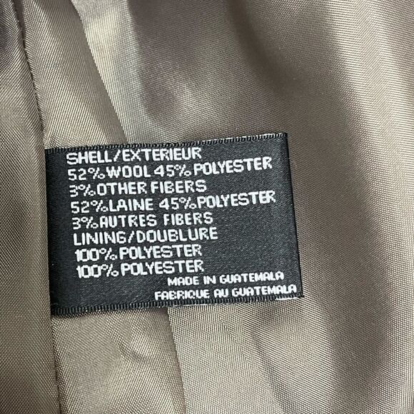 🌟70% OFF🌟NEW 🌟DKNY Brown Wool Coat with Hoody - Picture 3 of 3